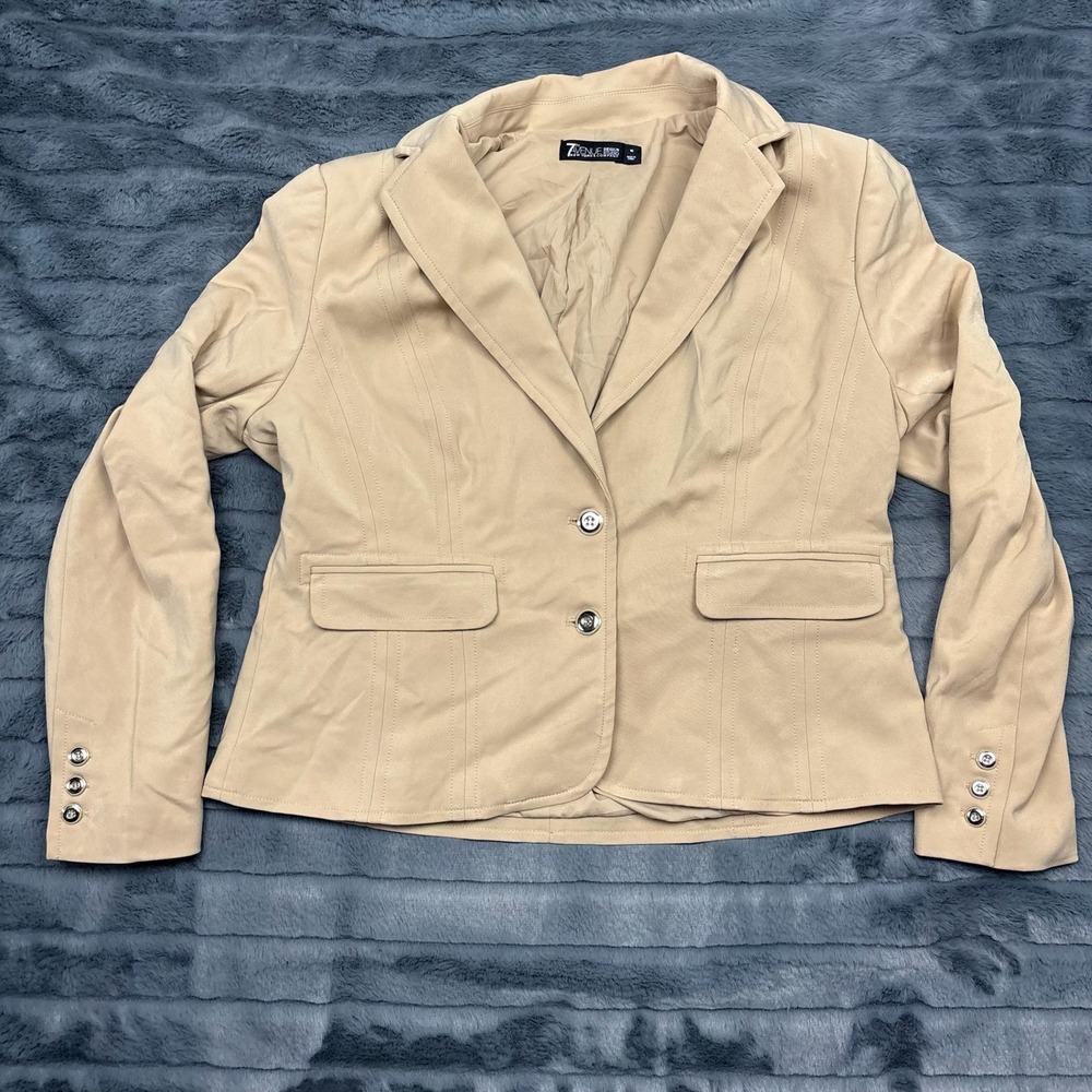 7th Avenue Design Studio New York & Company Tan Beige Blazer Jacket Womens 16